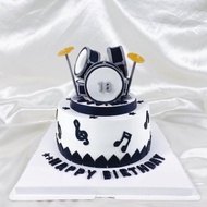 爵士鼓 生日蛋糕 蛋糕 客製化 甜點 周歲 母親節 8吋 面交