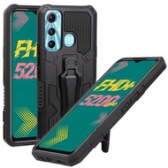 全城熱賣 - 適用於Infinix Hot 11 機甲戰士 PC+TPU 防摔保護殼（黑色）
