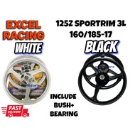 EXCEL RACING Y125ZR 125Z SPORTRIM 3L 3KAKI RIM 3L BLACK WHITE 125Z