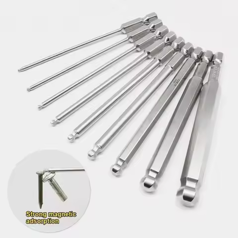 The Real Color Of The Ites Set Metric Allen Hex Bit 100mm Long Magnetic Ball Head Driver Bit H1.5 Hh