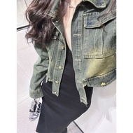 Set đồ nữ Set áo demin jeans + chân váy xếp ly siêu cá tính + Tặng kèm 1 dây thắt làm phụ kiện