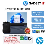 HP VICTUS 16-D1169TX GAMING LAPTOP (I7-12700H,8GB,512GB SSD,16.1" FHD 144Hz,RTX3060 6GB,WIN11) FREE BACKPACK