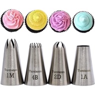 Professional Big Tube Nozzle Stainless Steel Pastry Tube Buttercream Frosting Pipe Tip Nozzle Fudge 
