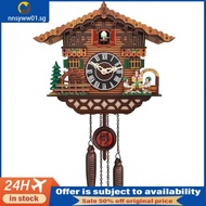 [in stock]2021New Private Model Wooden Cuckoo Wall Clock Simple Purplish Clock Alarm Clock Creative Decoration