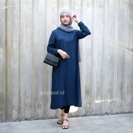 Bayleaf.id Camilla Basic Tunik Rayon / Tunik Busui Wanita / Midi Dress Tunik Rayon