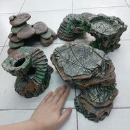 11cm 25cm Resin Rock Fish Tank Ornament Turtle Tortise Stairs Platform Aquarium Tapak kura kura