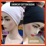 Snowcap Hitam Putih Anak Tudung Sekolah Inner Tudung Cotton Snowcap Cotton