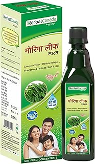 Herbal Canada Moringa Leaf Ras 500ml | Pure Herbal Elixir for Vitality, Energy, and Wellness | Cold-