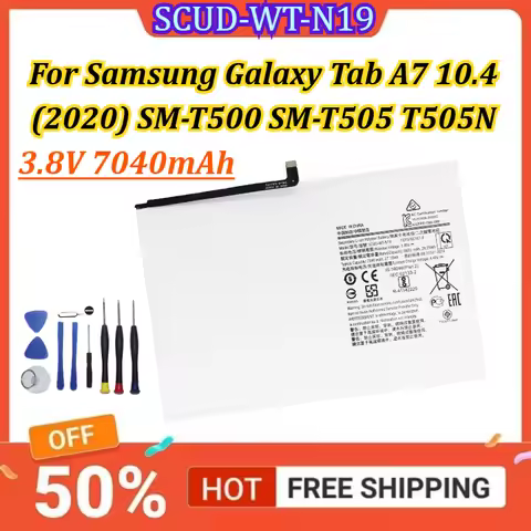 New Tablet Battery SCUD-WT-N19 3.8V 7040mAh For Samsung Galaxy Tab A7 10.4 (2020) SM-T500 SM-T505 T5