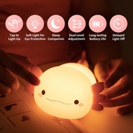 Axolotl Night Light Cute Gift for Girls Bedside Lamp Silicone Night Light Rechargeable with Dimming 