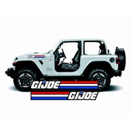 JOE STICKER GI 2x STRIPES JEEP WRANGLER DECALS HOOD TJ JK CJ YJ GIJOE TRUCK pxb4