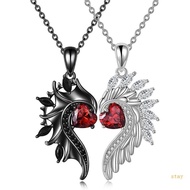 stay Women Choker Angel Devil Wing Shaped Pendant Necklaces Jewelry Birthday Gifts