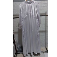 MAYAFI DRESS SHIMMER SILK SHIMMER WHITE