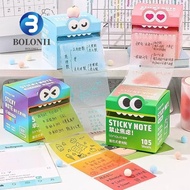 BO 105Sheets Pull-out Sticky Notes, Translucent Pearlescent Colorful Memo Pad, Portable Roll Paper T
