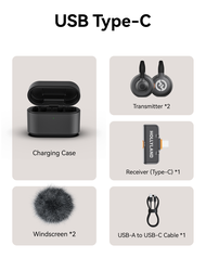 Hollyland LARK M2S ไมโครโฟนไร้สายคุณภาพสูง ไมโครโฟนแบบหนีบเสื้อ