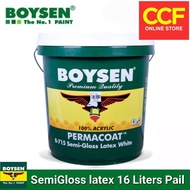 Boysen Semi Gloss Latex White 16 Liters [Limit your order 1 Pail Max] Ryo*