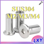 304 stainless steel chamfered inner hexagon pair lock screw nut furniture connection splint butt bol