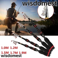 WISDOMEST Telescopic Fishing Rod Mini Travel Adjustable Fishing Tackle