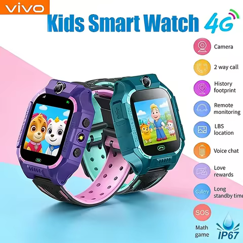 VIVO GPS Location Kids Smart Watch 4G SOS Sim Card Call Smart Watch Camera Waterproof Watch Gift For