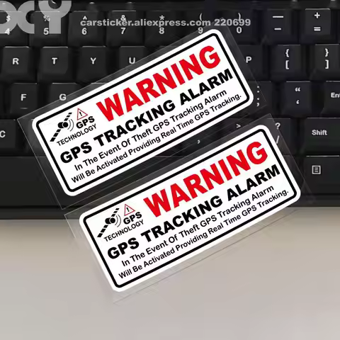 XY Car Sticker WARNING GPS TRACKING ALARM Reflective Truck Auto Motor Sticker Decals 11cmx4cm 2pcs/l