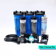 ELIM Filter - Paket 3 Housing 10 Inch Set Filter Air Sumur Zat Besi Tinggi / Filter Air Sumur