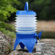 5.5L portable folding water bottle, outdoor drinking water bag, plastic water dispenser, telescopic 