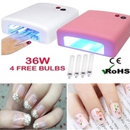 36W UV Nail Art Lamp Gel Curing Tube Light Dryer light US/EU Plug