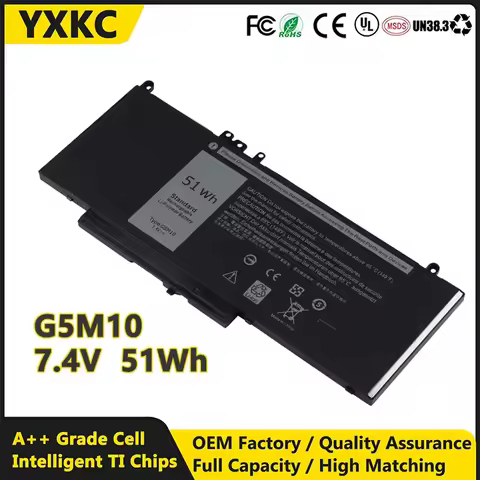 G5M10 Replacement Lithium ion battery Laptop Batteries 0WYJC2 8V5GX R9XM9 WYJC2 14.8V 92Wh For Dell 