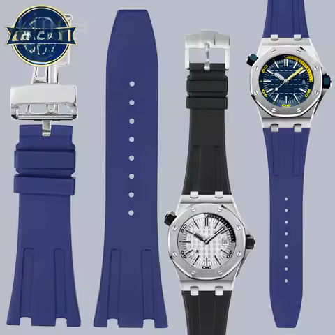 Watch Band for Ap Royal Oak Blue Green Waterproof Sweat-Proof Men Women 15400/26331/15500 Durable Si