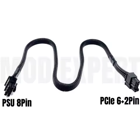 PCIe Single 8Pin 6+2Pin GPU VGA Power Cable for Corsair RM750e RM850e RM1000e RMe Type 4 Modular Pow