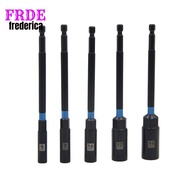 【FRDE】5PC 150mm Hex Nut Driver Drill Bit Adapter Socket Wrench Extension Sleeve 6-14mm