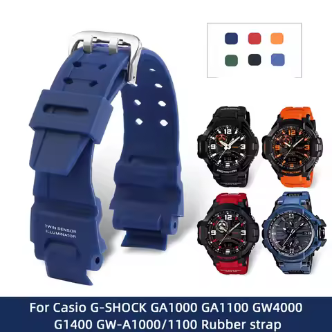 Silicone Rubber strap For Casio G-SHOCK GA1000 GA1100 GW4000 G1400 GW-A1000/1100 Series Waterproof W