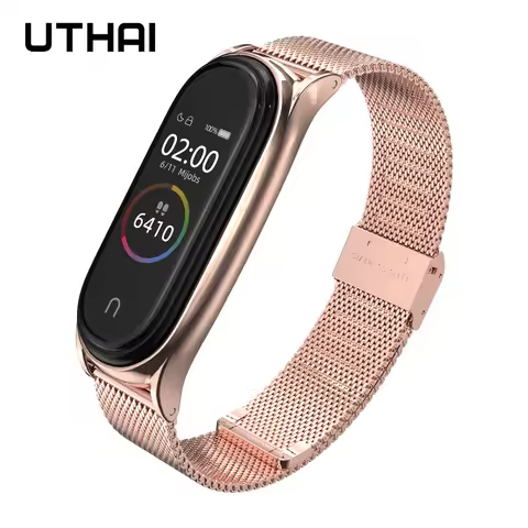 Mi Band 7 Bracelet Fits Mi Bracelet 3/4/5/6 Smart Watch Mi Band 6 Stainless Steel Metal Watch Band U