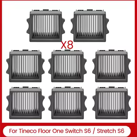 8PCS HEPA Filter For Tineco Floor One Switch S6 Stretch S6 Wet Dry Vacuum Cleaner Parts Consumable W