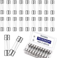 20PCS F10AL250V 5 x 20mm Fast Blow Glass Fuses 10A 10Amp 250V Glass Fuse,0.2 x 0.78 Inch