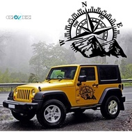 1Pcs Car Off-Road SUV Side Body Sticker COMPASS Mountain Decals Sticker for SUV Off-Road Jeep Waterp