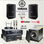 Paket Karaoke YAMAHA Minimalis Terbaik 6,5 Inch Amplifier, Sub 12Inch