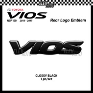 Toyota Vios NCP150 2013 - 2017 Rear Logo Emblem VIOS Word Car Emblem Carbon Black Logo Accessories 2