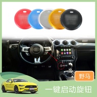 Sesuai untuk 15-21 Model Mustang Pengubahsuaian Dalaman Cincin Hiasan Satu Klik Butang Mula Pelekat 