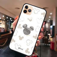 สำหรับ Realme C35 C11 2021 C12 C15 C21Y C25Y C25S Realme5 5i 6i 8 Pro X50 9i Mickey Minnie คู่กระจกนิรภัยด้านหลังฝาครอบกันชน Anti-Scratch กันกระแทก