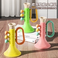 Baby Horn Toy Baby Silicone Small Horn Whistle Toy Cartoon Lanyard Can Blow Sound Blow Musical Instr