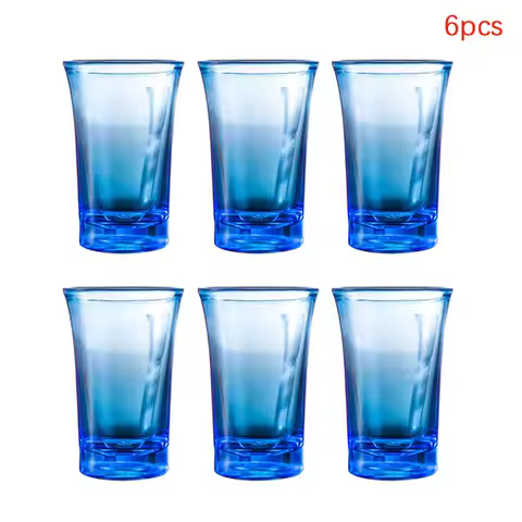 NEW 6 PCS Shot Glass Plastic Spirits Shot Cup Party Bar Club Drinking Tool Wedding Wine Glasses Cock