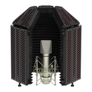 อาชีพไมโครโฟนแยก Shield Vocal Pop Filter Shield พับได้สําหรับสตูดิโอบันทึก Livestreaming การแยกเสียง