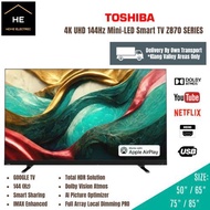 Toshiba 55" 65" 75" 85" 4K UHD 144Hz Mini-LED Smart TV Z870 Series