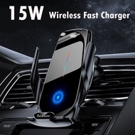 Ready stock SG 15W C3  Wireless car Charger 15W Qi Fast Charging Auto Touchscreen Car Charger Mount