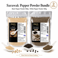 Sarawak Pepper Value Pack | Black Pepper Powder 500g + White Pepper Powder Halal 500g