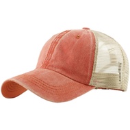 Summer Breathable mesh cap Solid Color mesh baseball cap Adjustable Curved Brim cap mesh baseball ca