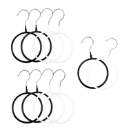 10Pcs Scarf Tie Storage Ring Rack Scarves Holder Metal Coat Hanger Multifunctional Scarf Belt Tie Di