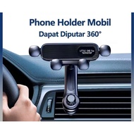 360 Rotation Car Phone Holder - Black, ABS, Easy to Install