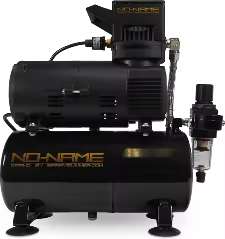 Cool Tooty Airbrush Compressor with 3L Metal Tank 1 6 HP 110V Motor Dual Cooling Fans 47dB